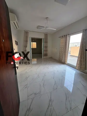 2BR apartment with roof for annual rent in Al Rawda Ajman, free gym & pool, garden inside building,