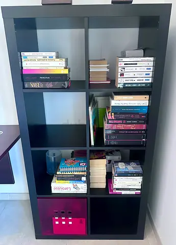 IKEA Kallax-style 8-cube Bookcase - Black, Good Condition