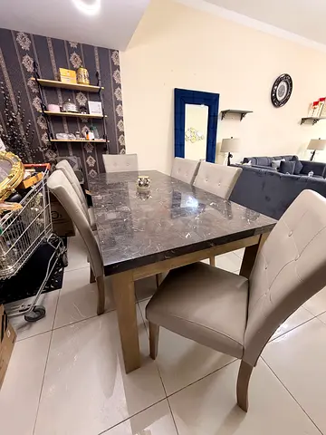 Dining Table 8 seater Marble Top