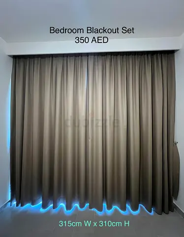 Bedroom Blackout Curtain Set - 315cm W x 310cm H
