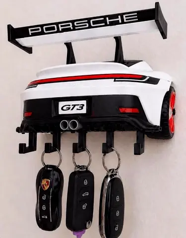 Porsche GT3 Wall-Mounted Key Holder (3d printed )