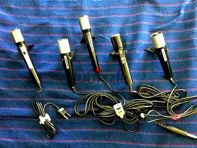 5 Vintage Wired Audio Microphones