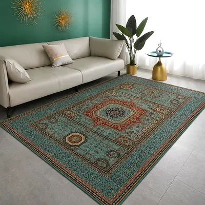 2x3m turqoiuse mamlouk hand knotted afghan wool rug carpet living room rug dining table rug carpet
