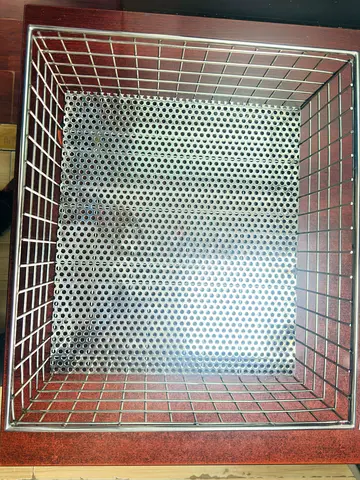 Stainless Steel Wire Storage Basket - Large Rectangular Size: 440 L * 380 W * 153 H