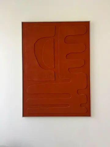 Minimalist Textured Wall Relief Art - Terracotta Tone 140*100