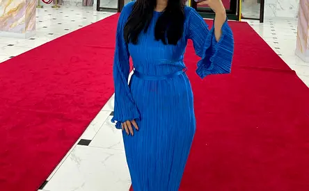 Blue long dress