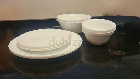 White Dinnerware Set - Plates and Bowls