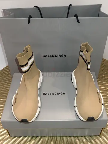Balenciaga Speed Trainer Sneakers - Beige Cream - Excellent Condition