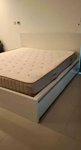 Ikea malm queen size bed frame with matters