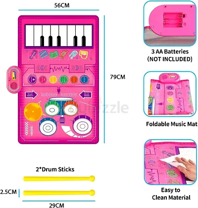 3122 - 1 Year Old Girl Gifts, Piano Mat Baby Toys for 1 Year Old Girl, 2 in 1 Toddler Music Mat with