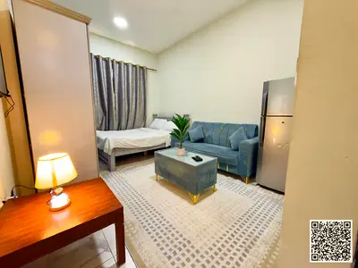 Luxurious fully furnished studio with separate kitchen ✨ Ajman Al Muwaihat. For monthly rent. Rent includes bills, net