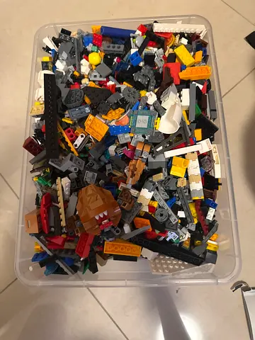 Large Mixed LEGO/Building Bricks Box — Assorted Pieces (Used)