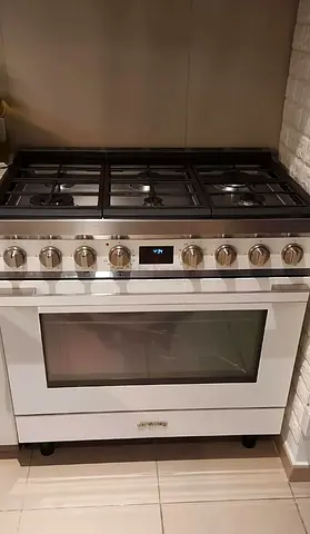 Smeg 6 burners top gas oven electric digital cooking range latest version white
