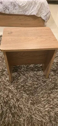 Compact Wooden Dressing Table with Mirror and Storage Shelves