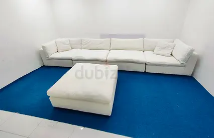 Marina Homes feather 🪶 filled modular five piece sofa with ottoman