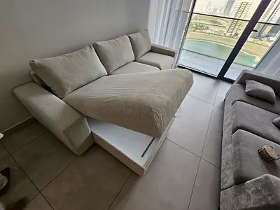 Vimle L shape sofa bed with mattress