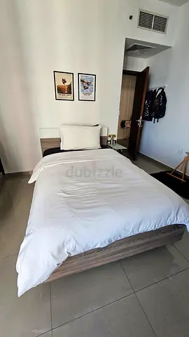Simple Modern single Bed Frame with Mattress - Good Condition 2 years old