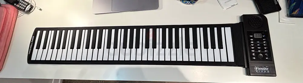 Portable 61-Key Roll-Up MIDI Keyboard - Gentle Use, Works Well. Excellent for travels