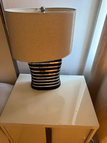 Modern Table Lamp with Textured Shade x 2 available 50 dhs each