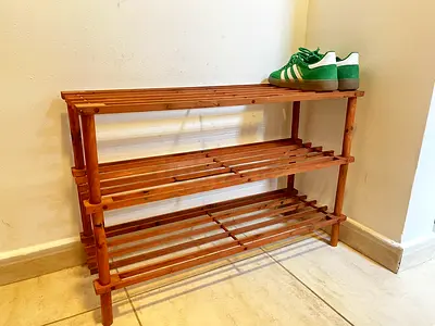 Wooden 3-Tier Shoe Rack / Entryway Shelf