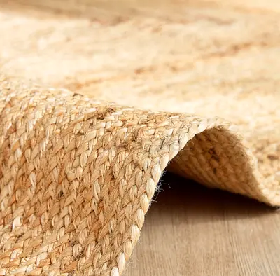 Large Jute Rug 200x290 cm - Natural color excellent Condition