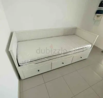 IKEA Hamnes daybed with 3 big storage drawers and 2 IKEA mattresses.