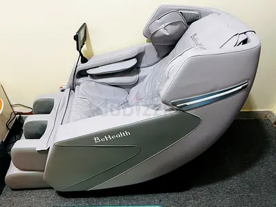 BeHealth Full-Body Massage Chair - Light Grey, Good Condition- PRICE NEGOTIABLE