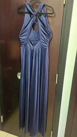 Navy long evening dress with halter neck — Great fit