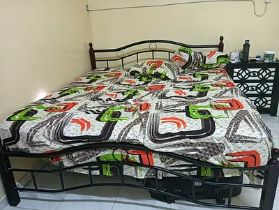 Metal double bed frame  (King — used
