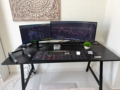 Dual Ultrawide Monitor Trading Setup
