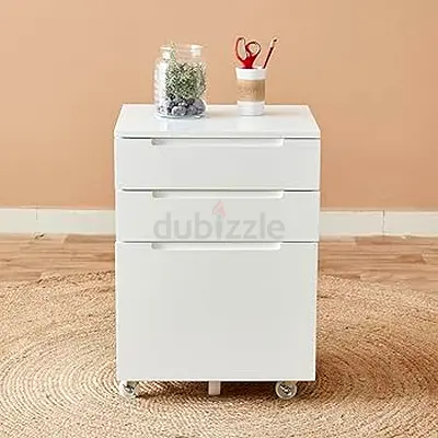 White 3-Drawer File Cabinet - Good Condition