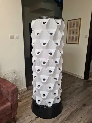 Vertical Hydroponic Garden Tower - Multi-Tier Plant Stand (White)