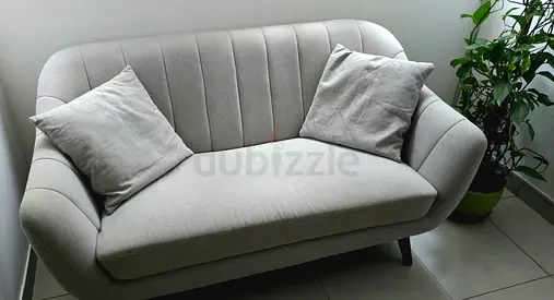 Light Grey 2-Seater Sofa in Very Good Condition