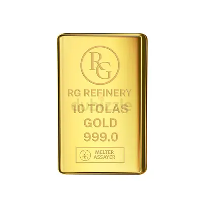 10 Tola (116.64g) Gold Bar - RG Refinery 999.0