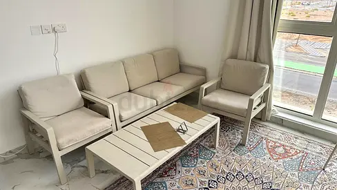 Beige 3-Seater Sofa Set with 2 Armchairs and Coffee Table - Good Condition
