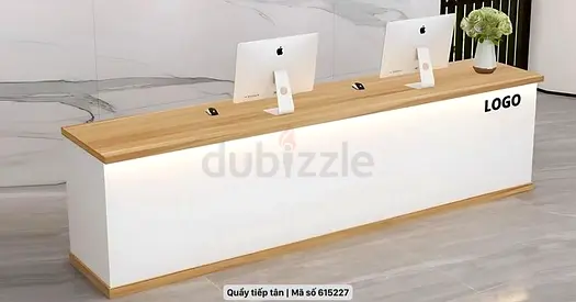 Sleek Dual-Station Reception Desk