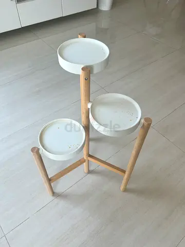 IKEA Plant stand, bamboo/white
