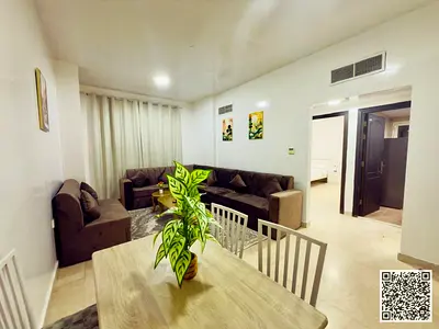 ✨ Luxury apartment for monthly rent, one bedroom and a hall with an open view, fully furnished with elegant furniture and a fully equipped kitchen