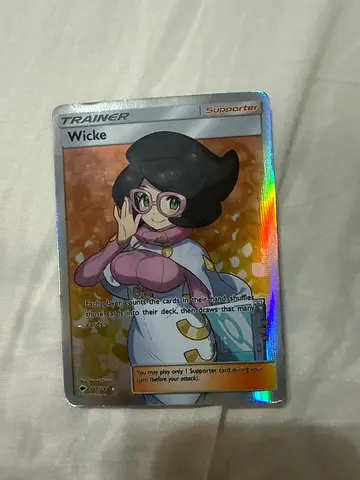 Pokemon TCG Full Art Trainer Supporter Wicke Holo Card