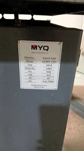 MYQ UZMA-350 Panel Saw (2024) - 950kg, 5.5/7.5 kW