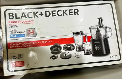 BLACK  DECKER Black - FX775-B5 -34 functions- 5-in-1 Food Processor, 750W