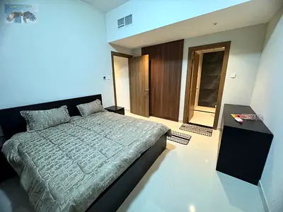2BR brand new, first occupancy, 2 baths, balcony stunning view, fully equipped, near Gulf Bridge.
