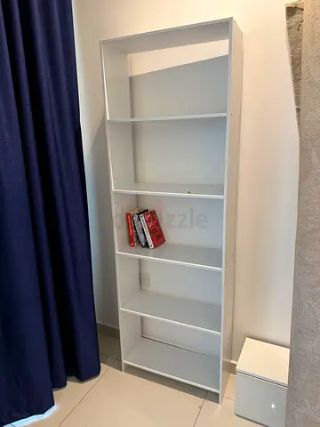 Narrow white book case - no scratches and perfect