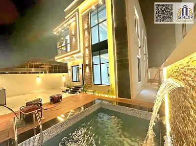 فيلا للبيع في منطقة الياسمين 📍 موقع مميز خلف الحديقة مباشرة وقريب من مدخل الرحمانية – الشارقة