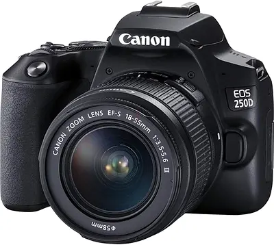 Canon EOS 250D (Rebel SL3) with 18-55mm Lens — Good Condition