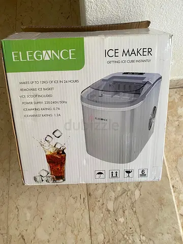 Elegance Portable Ice Maker - Makes up to 12kg/24hrs (New in Box)