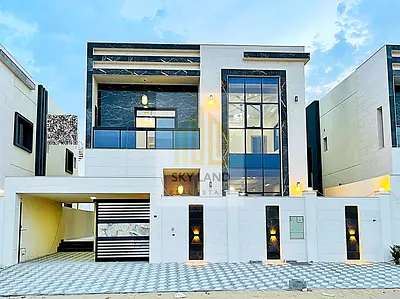 Modern villa for sale | Ajman | Al Bahia | 5 master bedrooms, majlis, 2 halls, maid's room | Freehold | Price negotiable.
