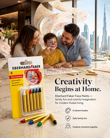 Eberhard Faber Face Paints - Set of 6 Vibrant Shades (New)