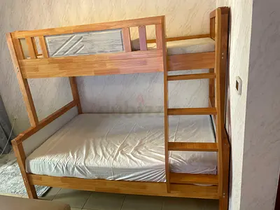 wood bunk bed