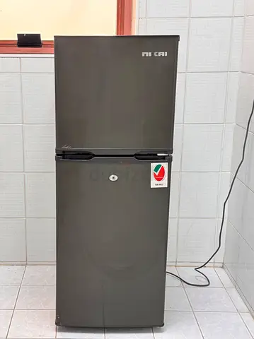 Nikai 2-Door Refrigerator - Compact Grey, Good Working Condition